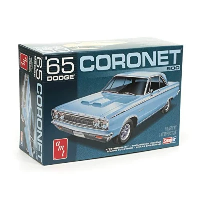 Image of AMT AMT1176 Blue 1:25 1965 Dodge Coronet SNAP Kit