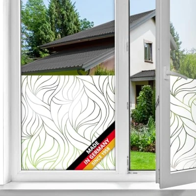 Image of d c fix window film privacy Antwerp static cling 45 cm x 1,5 m frosted glass sticker opaque for home, kitchen, bathroom &amp; office