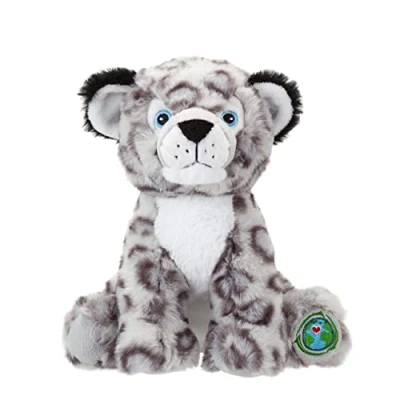 Image of VFM Snow Leopard 28cm Eco Friendly Toy Super Soft Cuddly Grey &amp; White Animal Fluffy Plush With Embroidered Details 100% Recycled Material Your Planet