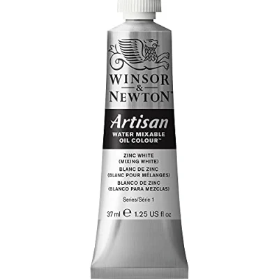 Image of Winsor &amp; Newton Artisan Water Mixable Oil Paint, Zinc White Mixing White, 37ml Tube