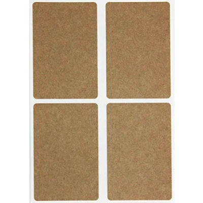 Image of Royal Green Kraft Sticker Labels Rectangle for Crafts and Gift Packaging (75mm x 50mm) 7.5 cm 5 200 Pack