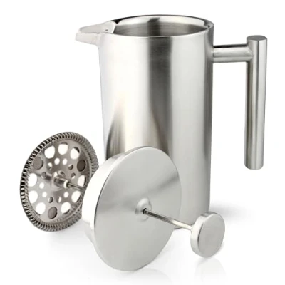 Image of Café Ole CFD 08S Stainless Steel Cafetiere, Satin, 8 Cup