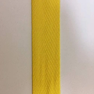 Image of Yellow Cotton Blend Binding Apron Herringbone Twill Webbing Tape Sew Strap 25mm Wide 1&quot; 20 metres