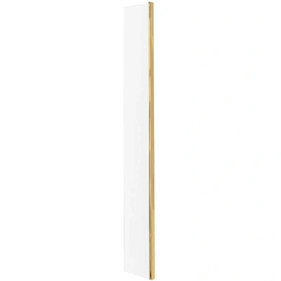 Image of nuie WRSCBB025 Modern Bathroom 8mm Toughened Safety Glass Wetroom Return (Use in Conjunction with Another Screen), 215mm, Brushed Brass