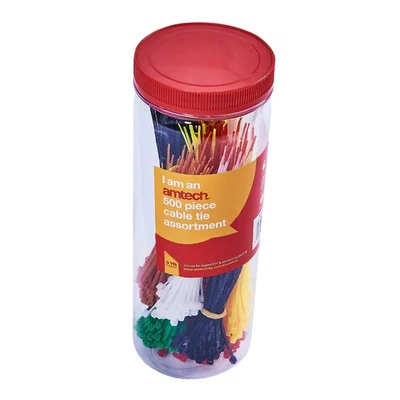 Image of Amtech S0680 500 Piece Assorted Cable tie Set