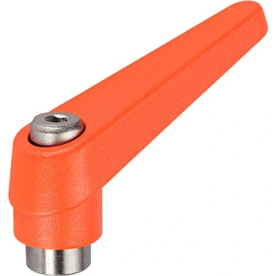 Image of HALDER 24390.0036 Adjustable Clamping levers, Orange, d1=13 mm / d2=M4