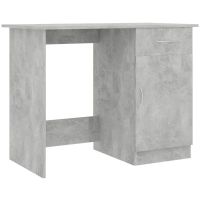 Image of vidaXL Desk Concrete Grey 100x50x76 cm Engineered Wood