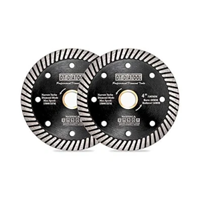 Image of DT DIATOOL Diamond Saw Blade with Multi Holes 2PCS 4 Inch / 105mm for Cutting Granite Marble Concrete Masonry