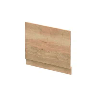 Image of Balterley Wooden Bath End Panel 750mm, Panels with Plinth, Easy to Cut Bathroom Panels, Water Resistant Covering for Bathtub, Baths, Soaking Tubs (Autumn Oak)
