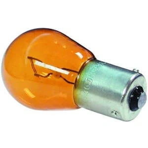 Image of 2 x 581 AMBER INDICATOR CAR BULBS OFFSET PINS 12V 21w BAu15s