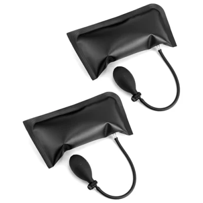Image of QWORK 2 Pack Air Wedge Pump Wedge, Inflatable Lifting Cushion for Door Window Installation and Car Repair (Large Rectangle)