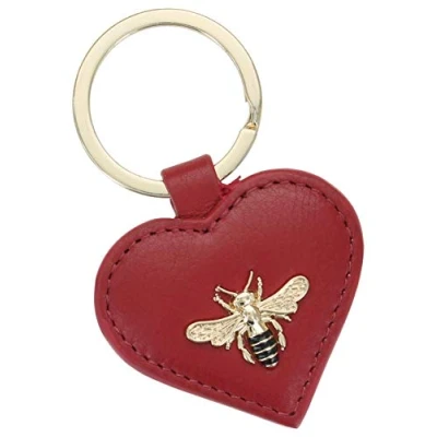 Image of Mala Leather Mason Collection Keyring 5154_27 Red