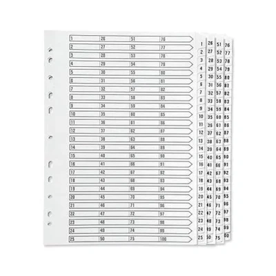 Image of Q Connect 1 100 Index Multi Punched Reinforced Board Clear Tab A4 White KF97059+ Free finchley Refill Pen (3)