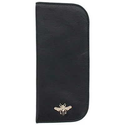 Image of Mala Leather Mason Collection Soft Slim Glasses Case 5155_27 Black