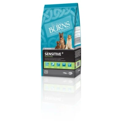 Image of Burns Pet Sensitive Complete Dry Adult and Senior Dog Food Pork Potato, 15 kg