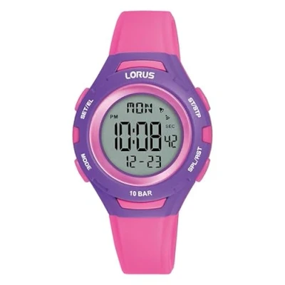 Image of Lorus Girl&#039;s Digital Quartz Watch with Silicone Strap R2395PX9