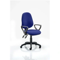 Image of Eclipse Plus II Lever Task Operator Chair Bespoke with Loop Arms In Stevia Blue