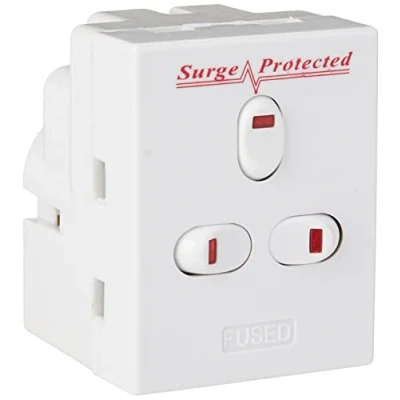 Image of Pro Elec 2229S 3 Way Switched Surge Protected Plug Adaptor, 13A Fused