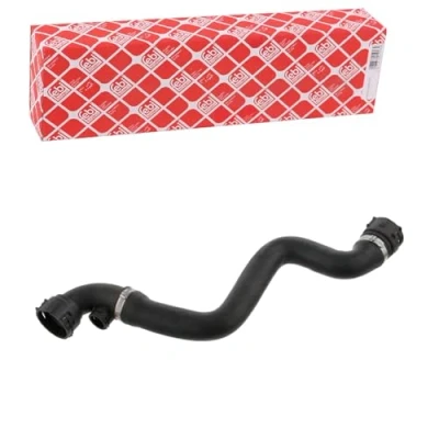 Image of 11531436407 Radiator Hose FEBI BILSTEIN 32601 Upper Left Plastic, Rubber with quick couplers BMW: 3 Coupe, Touring, Saloon