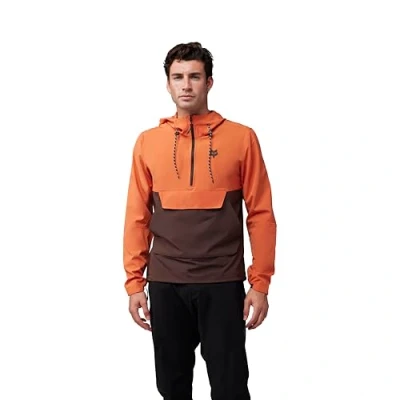 Image of Fox Racing Men&#039;s Ranger Wind Pullover Jacket, Atomic Orange, L