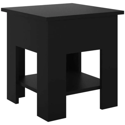 Image of vidaXL Coffee Table Black 40x40x42 cm Engineered Wood