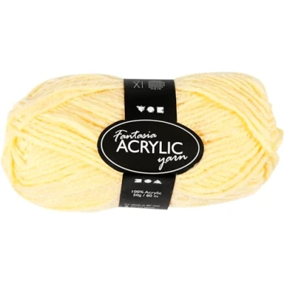 Image of Fantasia Acrylic Yarn, L: 80 m, light yellow, 50g
