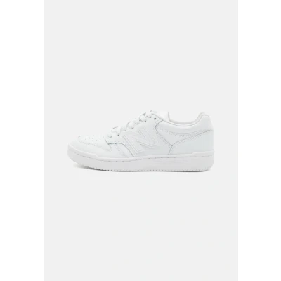 Image of New Balance 480L Unisex Trainers for kids, Size: 3, White leather and imitation
