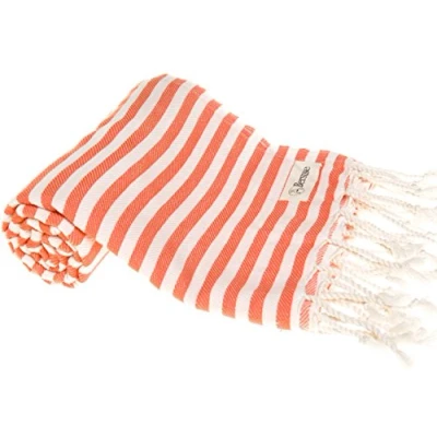 Image of Bersuse 100% Cotton Malibu Turkish Towel Orange
