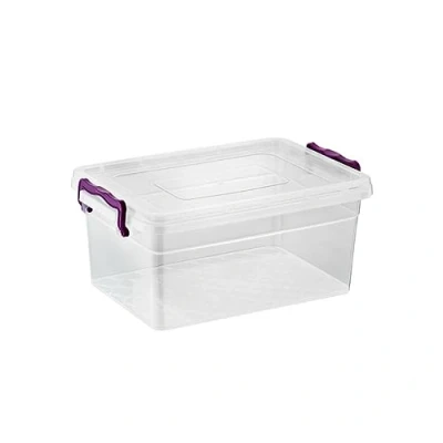 Image of Plastic Storage Box Boxes Lid Handles Food Container Home Kitchen Office UK (15L)