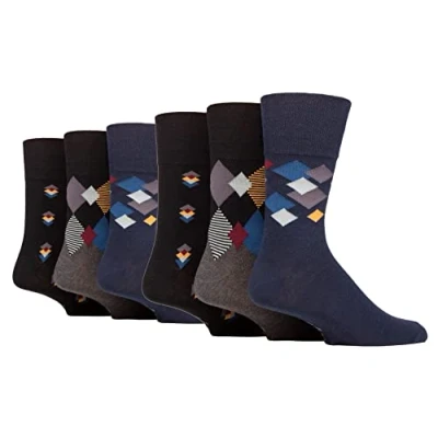 Image of 6 Pairs Gentle Grip Socks size UK 11 (6 x RJ620)
