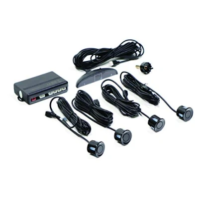 Image of Streetwize SWPARK1 Reverse Parking System [25.6 x 20.4 6.2 cm] Park Assist with Automated Audio Alerts, LED Distance Display, 4 Sensors Car Security Accessories
