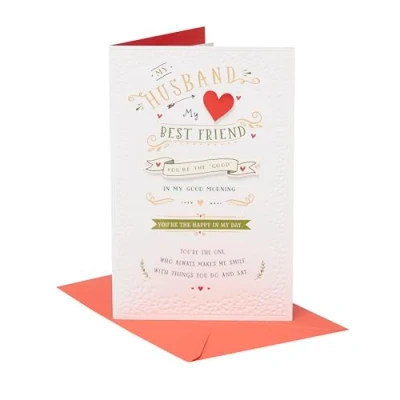 Image of UK Greetings Valentine&#039;s Day Card For Husband Affectionate Design