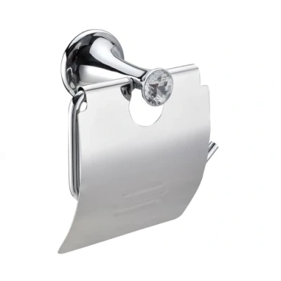 Image of EagleWiz Diamante Toilet Tissue Roll holder Chrome Finish Wall With General Fittings