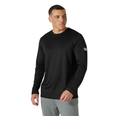 Image of Helly Hansen Men&#039;s HH Tech Crew Long Sleeve 2.0, Ebony, XL