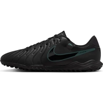 Image of Nike Performance Legend 10 Academy TF Astro turf trainers, Size: 5.5, Black/deep jungle Imitation leather/ textile