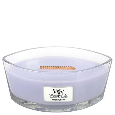 Image of WoodWick Scented Candle Ellipse Lavender Spa 9 cm / 19