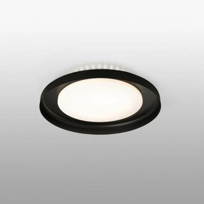 Image of Dolme LED Flush Ceiling Light Black