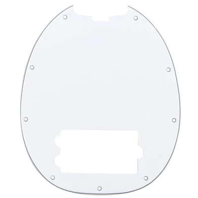 Image of Musiclily 9 Hole Bass Pickguard for Musicman Stingray Bass,3Ply White