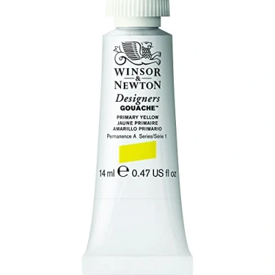 Image of Winsor &amp; Newton 14ml Designers Gouache Tube Primary Yellow