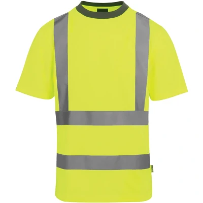 Image of Professional Men&#039;s Hi Vis Pro Contract T Shirt Yellow, Size: S
