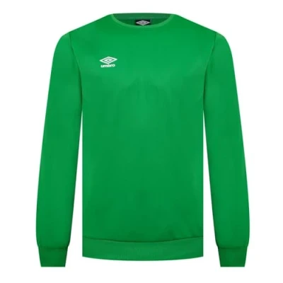 Image of Umbro Mens Classic ES Play Sweater Jumper Long Sleeve Top TW Emerald L