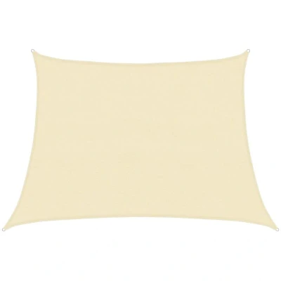 Image of vidaXL Sunshade Sail 160 g/m² Cream 4/5x3 m HDPE