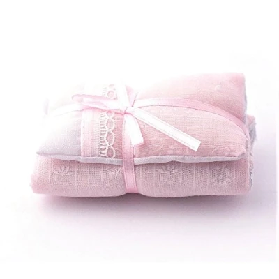 Image of Melody Jane Dolls House Pink Single Bedding Set 1:12 Miniature Bedroom Accessory