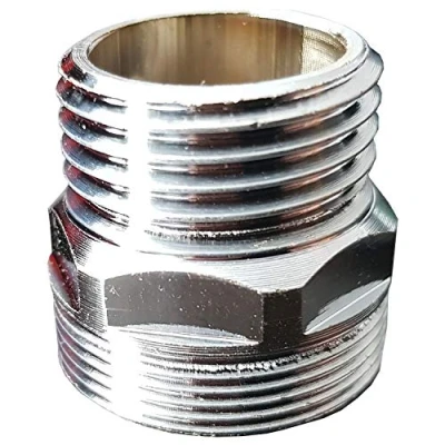 Image of 1/2&quot; Inch Male BSP x M24 or F22 Female Connection Nipple Union Chrome Brass