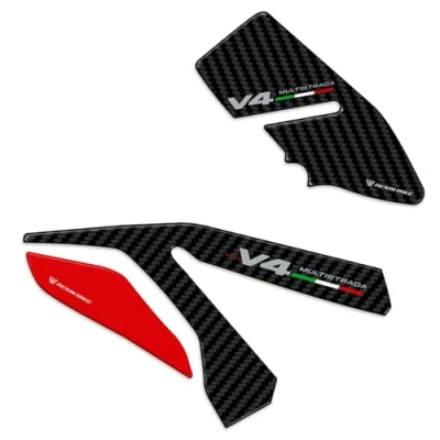 Image of Resin Bike Motorcycle 3D Stickers Compatible with Ducati Multistrada V4 2024. Protection Heel Pad From Bumps And Scratches. Pair Of Gadget Moto