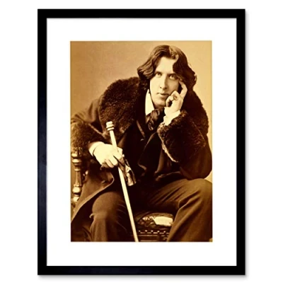 Image of Wee Blue Coo Oscar Wilde Poet Playwright Legend Irish Picture Framed Wall Art Print