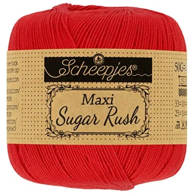 Image of Scheepjes Maxi Sugar Rush 115 Hot Red Yarn 10x50g