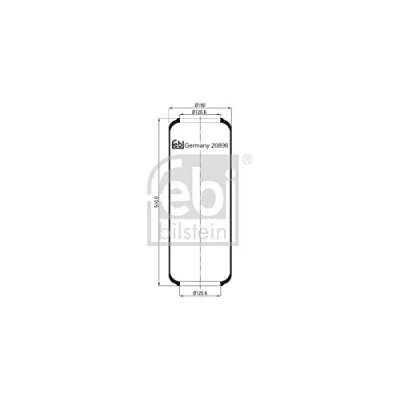 Image of 0411627 Boot, air suspension FEBI BILSTEIN 20896