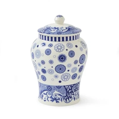 Image of Spode Blue Italian Brocato Mini Vase
