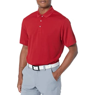 Image of PGA TOUR mensShort Sleeve Airflux Solid Polo Shirt Short Golf red 4X Large Tall